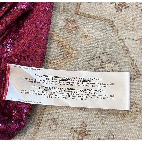 Dress The Population Martine Sequin One Shoulder Dress in Fuchsia Size S NWT - Picture 8 of 15